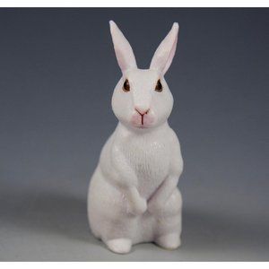 White Rabbit Bunny Figure Terra by Battat Maison Joseph H60001 Plastic 3" Tall